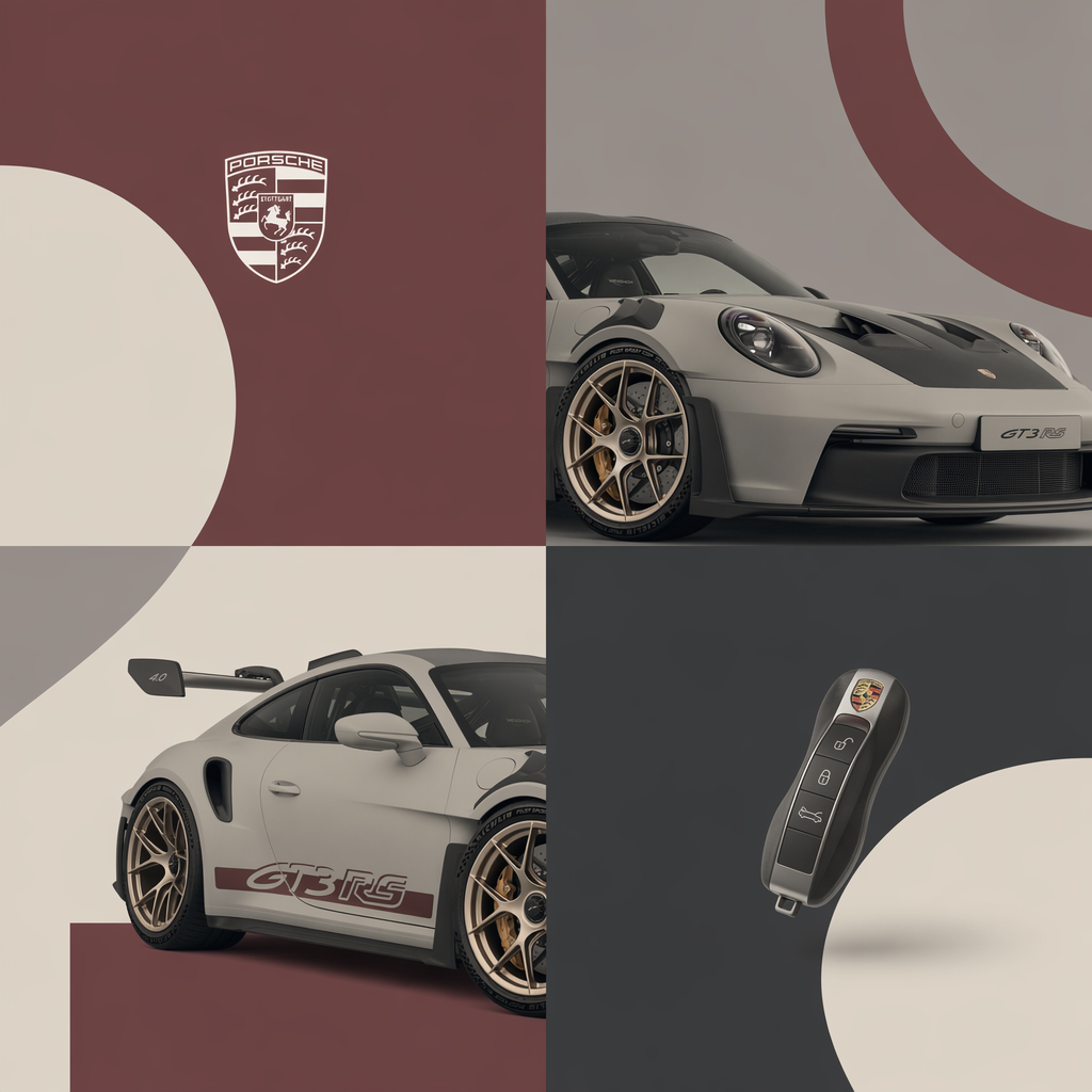 Porsche 911 GT3 RS Editorial Grid Layout